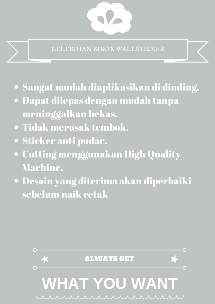 Cutting Wallsticker bisa desain sendiri
