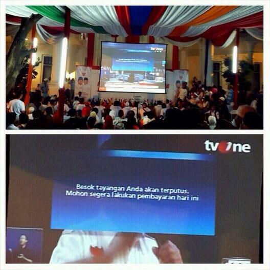 Nobar Debat polonia, Bayar dulu tagihan indovision..,