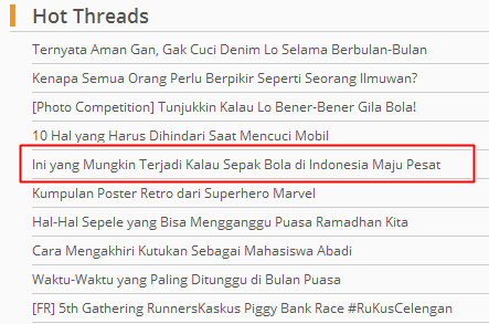 Hal-Hal Yang Akan Terjadi Bila Persepakbolaan Indonesia Maju