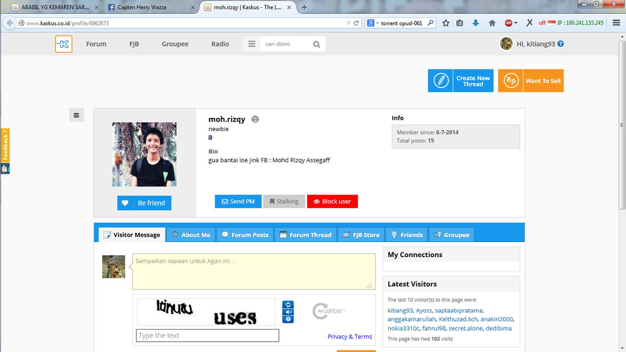 ABABIL YG KEMAREN SARA,SEKARANG MAU RUSUH DI KASKUS(MASUK GAN)