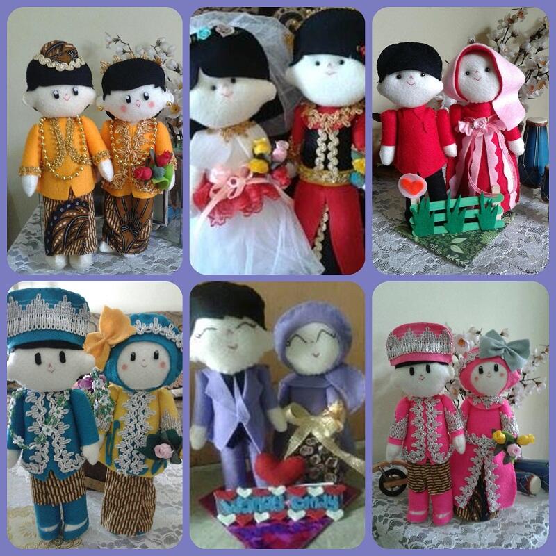 Souvenir pernikahan & boneka flanel custom murah