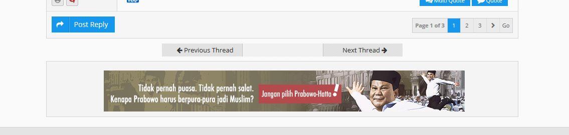 Iklan Black Campaign di Kaskus , sudutkan Prabowo ?