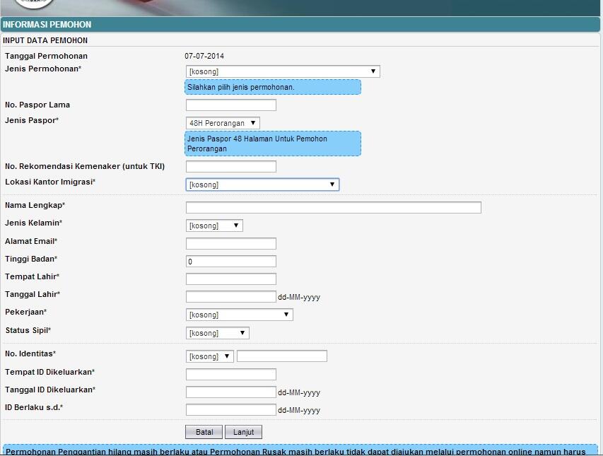 &#91;ASK&#93; Buat Paspor Online
