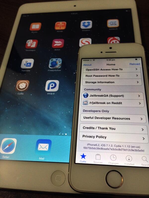 Jailbreak Untethered iOS 7.1 - 7.1.2 iPhone 5s 5 4s 4, iPad 2 3 4 mini, iPad Air iPod