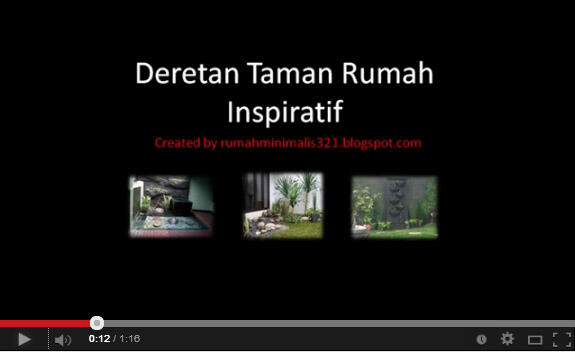 Video Inspiratif tentang rumah minimalis
