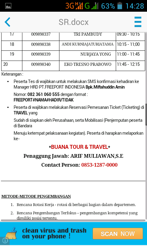 Panggilan Kerja PT FreePort Indonesia 038/HRD/FREEPORT/II/2013 Modus Penipuan KAH ?