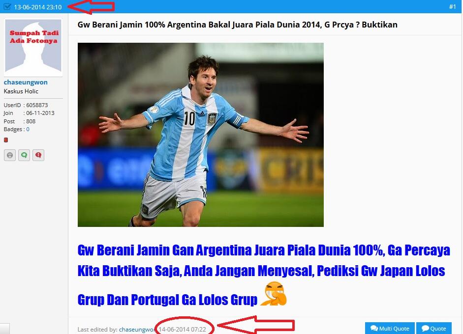 Setelah Berhasil Menebak Argentina Calon Juara Piala Dunia, Kini Gw Berani Nebak lwny
