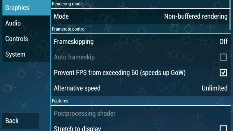 Setting PPSSPP android 0.9.8 + gameplay
