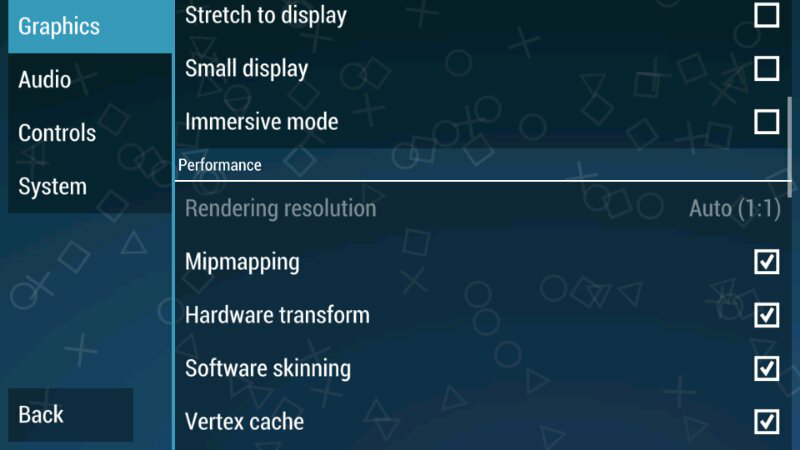 Setting PPSSPP android 0.9.8 + gameplay
