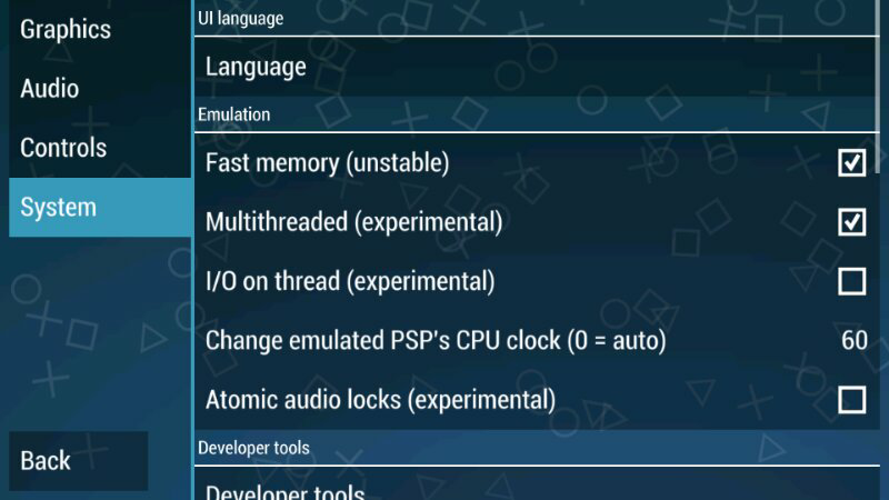 Setting PPSSPP android 0.9.8 + gameplay