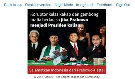 KASKUS Melanggar Peraturan Kampanye.?
