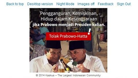 KASKUS Melanggar Peraturan Kampanye.?
