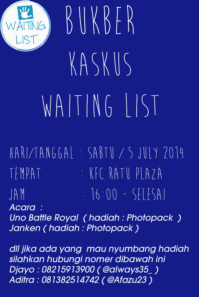 &#91;FR&#93; Buka Bersama Kaskus Team Waiting List