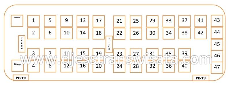95 Koleksi Gambar Denah Kursi Bus Pariwisata HD