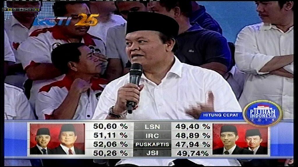 Butuh pencerahan hasil quick count pilpres LSN di 5 TV yang berbeda