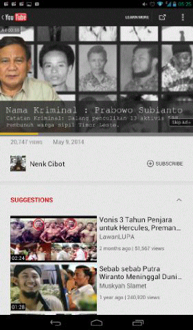 Ane liat iklan di youtube pagi ini tgl 9/7/2014