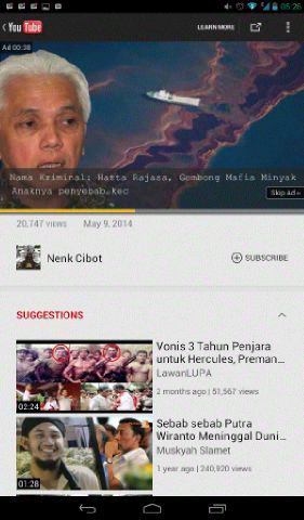 Ane liat iklan di youtube pagi ini tgl 9/7/2014