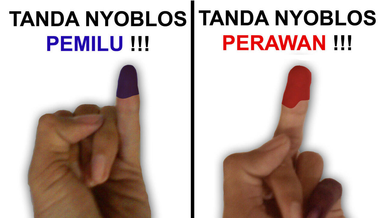 Tanda Nyoblos Pemilu sama Tanda Nyoblos Per*w*n Gan !!!