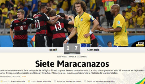 Reaksi Media: Brasil Dipermalukan Jerman