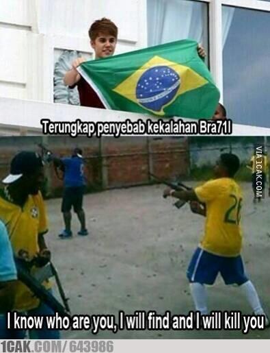 kumpulan gambar lucu Brazil 1 vs Germany 7 