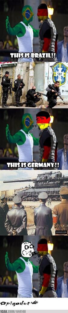 kumpulan gambar lucu Brazil 1 vs Germany 7 
