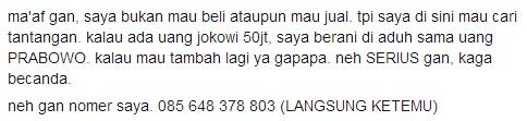 yakin JOKOWOW menang??? sini ada tantangan buat PANASTAK