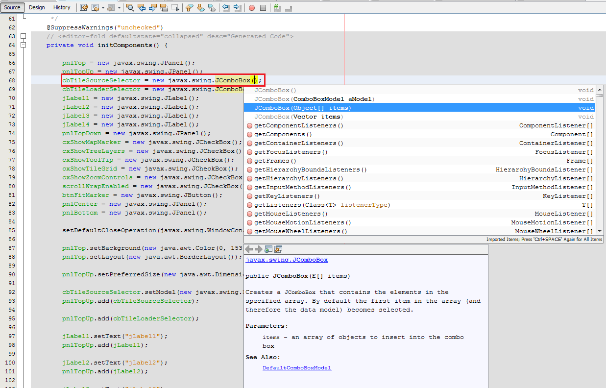 Cara Memasukan Script ke initComponents() pada NetBeans ?