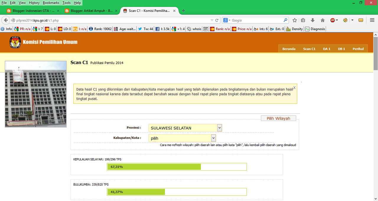 Ayoooo..!! kita awasi Real Count Pilpres 2014 di KPU