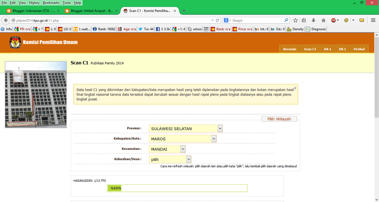 Ayoooo..!! kita awasi Real Count Pilpres 2014 di KPU