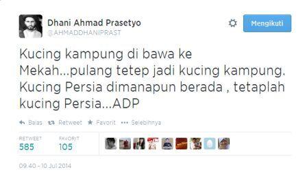 Ahmad Dhani Di Bully Di Twitter Gara2 'KUCING'
