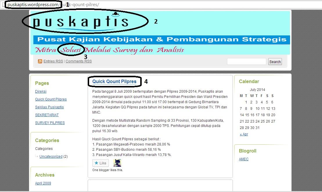 Keanehan Lembaga Survey PUSKAPTIS (versi ane Gan) +pic