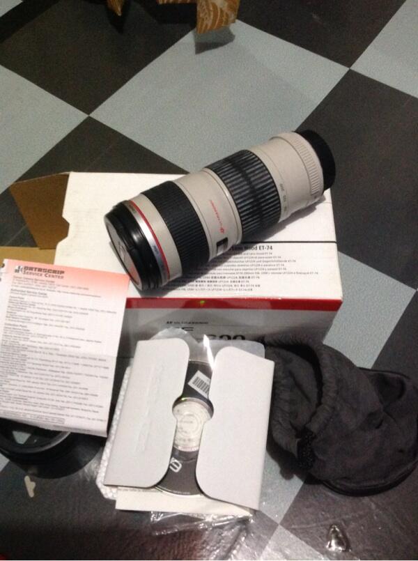 Dijual lensa canon 70-200 L series, F4 non is