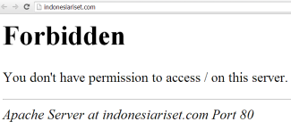 Indonesia Research Center suruh cek website 403 Forbidden [mohon bantuan Panasbung]