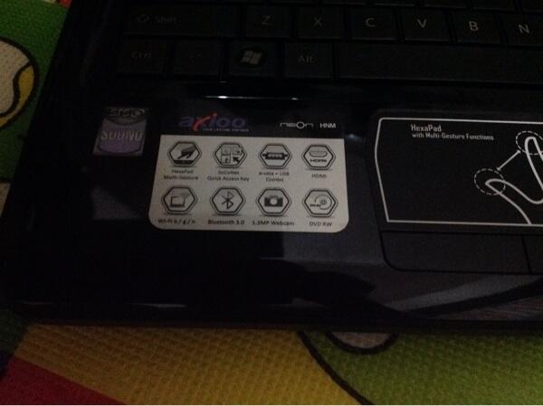 Axioo Neon HNM Model Without CPU,HDD,RAM,OS