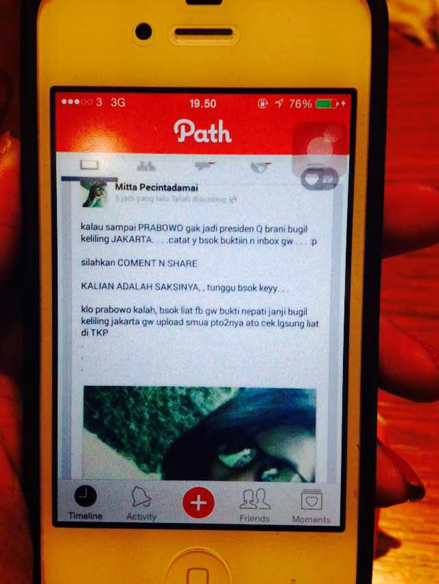 orang cari sensasi di path!