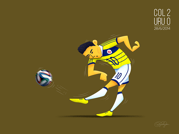 Seri Ilustrasi Momen Berkesan Saat Piala Dunia 2014 