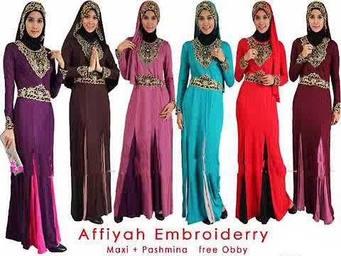 Dress with Pashmina
bahan kaos rayon
bordir ornament