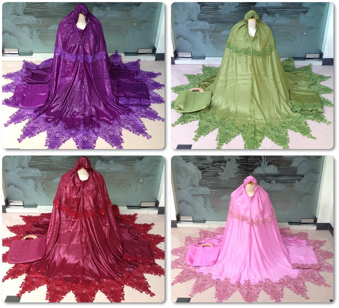 Mukena Dewasa Semi Sutra Bordir Keliling