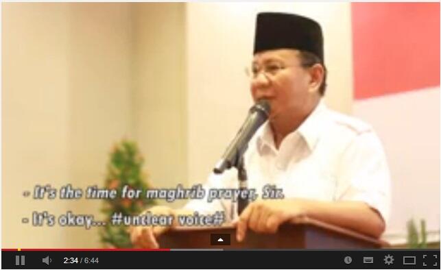 Prabowo adalah muslim yang taat! dan sosok yang penyabar (panastak jangan provokasi)