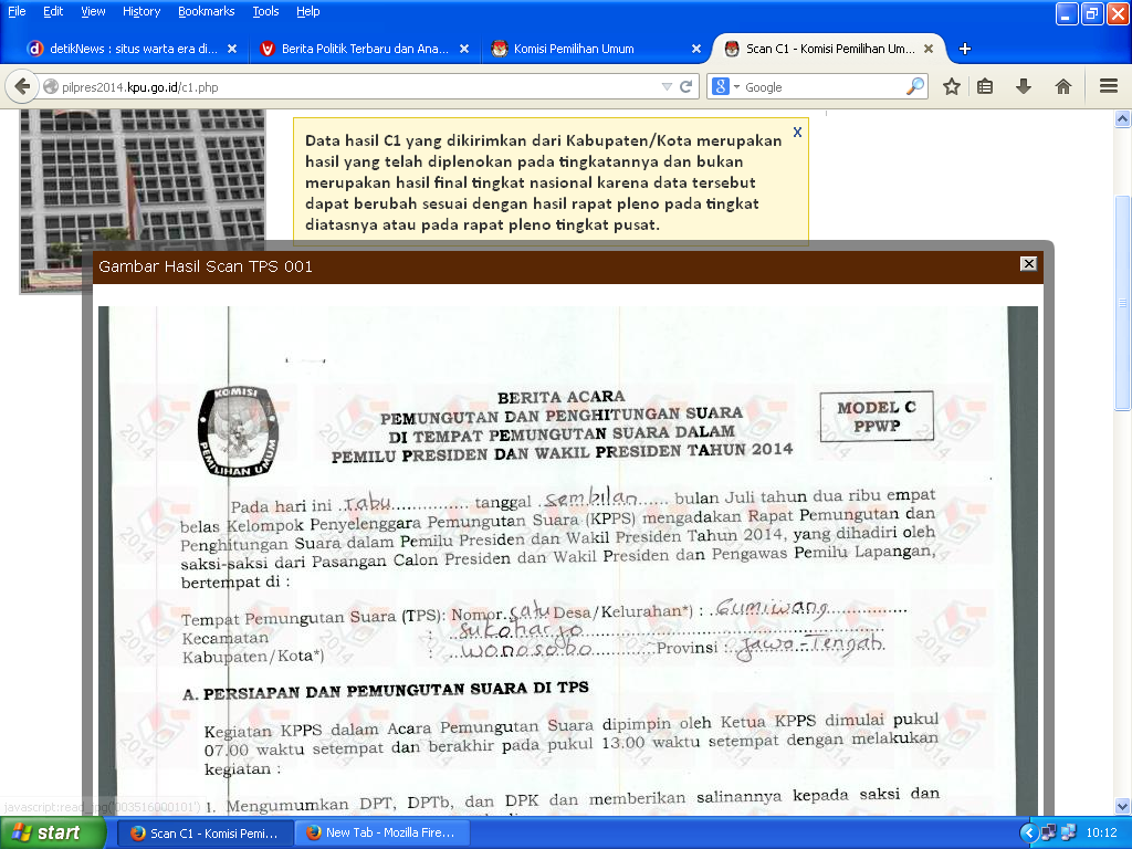 KPU Salah Unggah Scan C1, analisa anda???