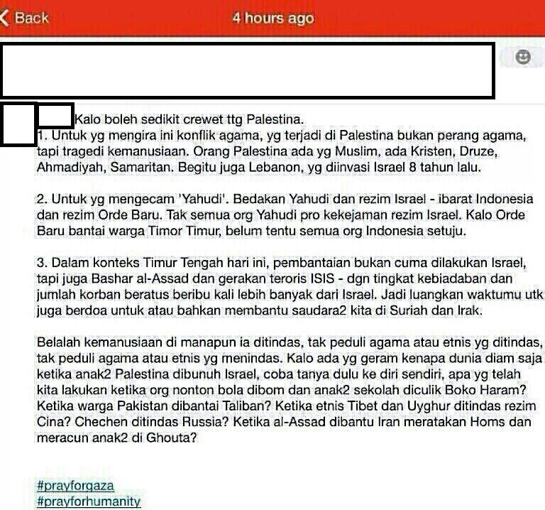 Konflik Palestina vs Zionis (kritik terhadap share di p*th)