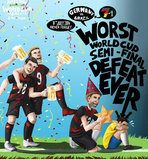 Ilustrasi Komik Jenaka Momen momen Menarik Piala Dunia 