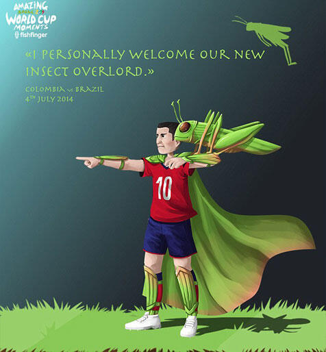 Ilustrasi Komik Jenaka Momen-momen Menarik Piala Dunia 2014