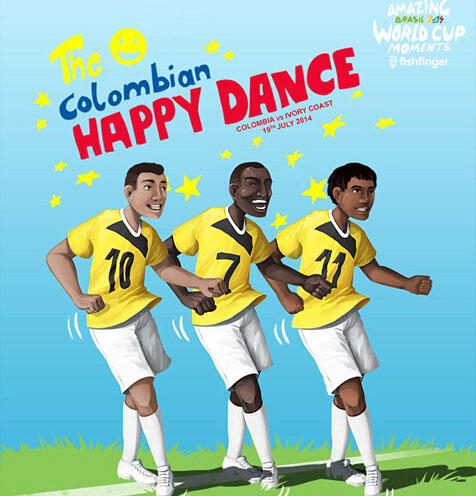 Ilustrasi Komik Jenaka Momen-momen Menarik Piala Dunia 2014