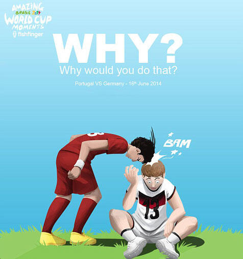 Ilustrasi Komik Jenaka Momen-momen Menarik Piala Dunia 2014