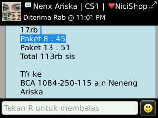 AWAS PENIPU OLSHOP BERNAMA NENENG ARISKA/NENX ARISKA