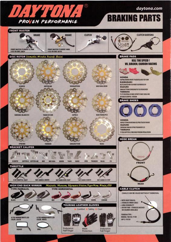 Jual daytona japan original parts for supra , shogun 