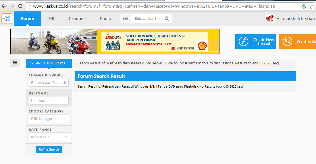Cara Refresh dan Reset di Windows 8/8.1 Tanpa DVD atau Flashdisk