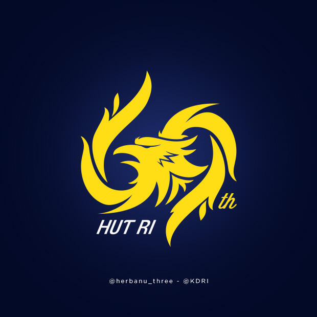 Logo HUT Ke-69 RI Versi Gaul - Kementerian Desain RI