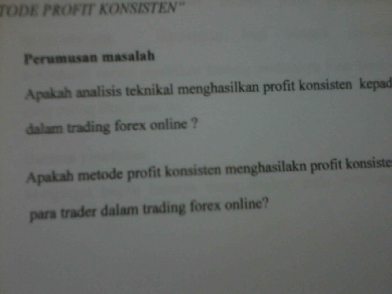 &#91;FOREX&#93; SKRIPSI ANALISIS TEKNIKAL PASTI 30% TIAP MASA 20 HARI KERJA